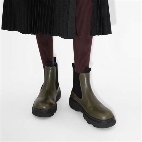 burberry wedge|Leather Wedge Chelsea Boots in Loch .